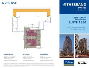 500-550 N Brand Blvd, Glendale, CA à louer Plan d’étage– Image 1 sur 1