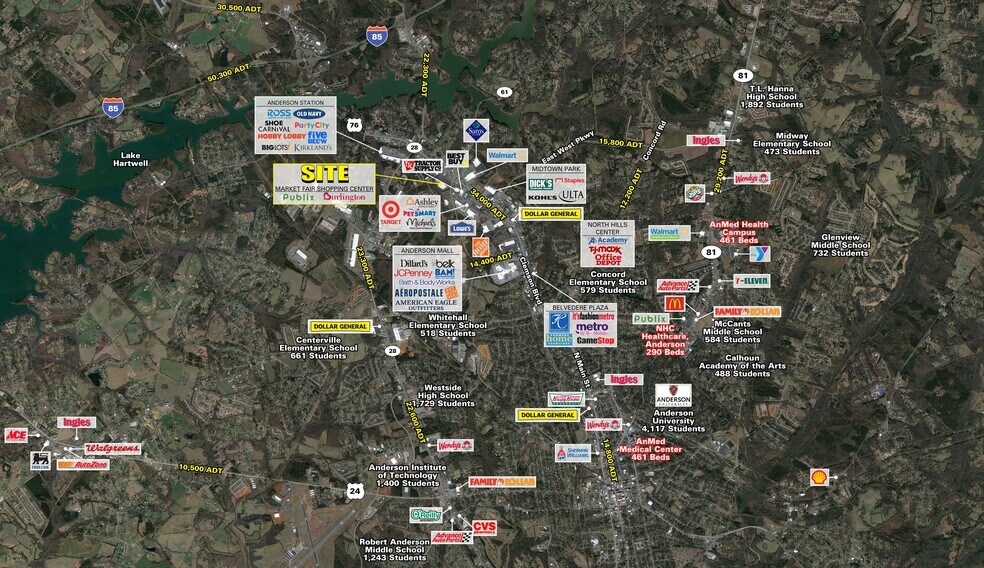 3795 Clemson Blvd, Anderson, SC à louer - Aérien – Image 1 sur 4