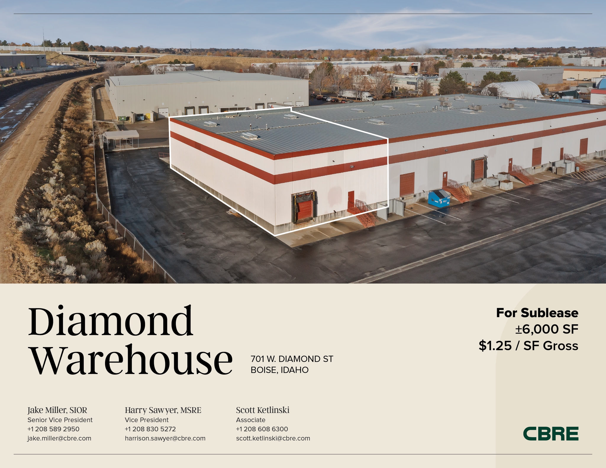 701-729 W Diamond St, Boise, ID à louer Aérien– Image 1 sur 3