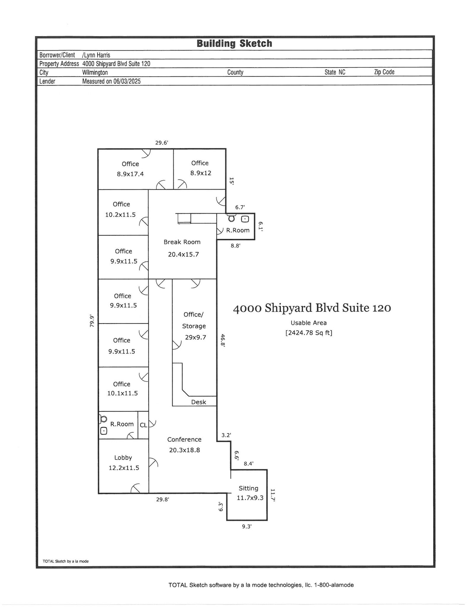 4000 Shipyard Blvd, Wilmington, NC à louer Plan d’étage– Image 1 sur 8