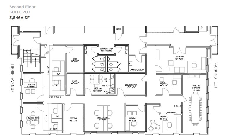 1801 Libbie Ave, Richmond, VA à louer Plan d’étage– Image 1 sur 1