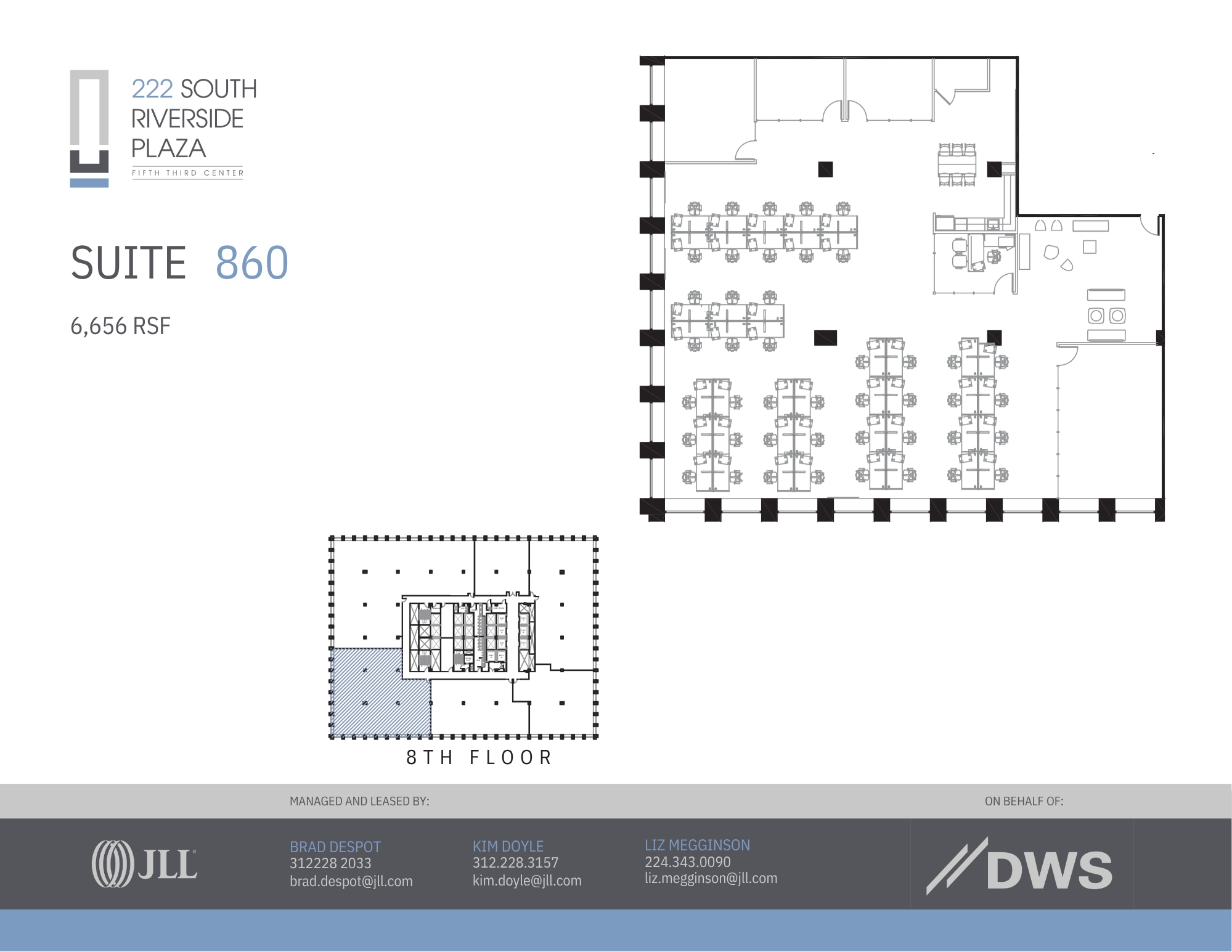 222 S Riverside Plz, Chicago, IL à louer Plan d’étage– Image 1 sur 1
