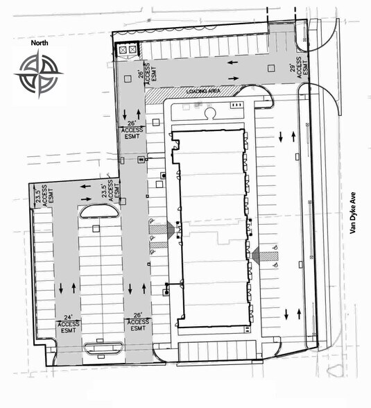 24 Mile and Van Dyke Ave, Shelby Township, MI à louer - Plan de site – Image 2 sur 4