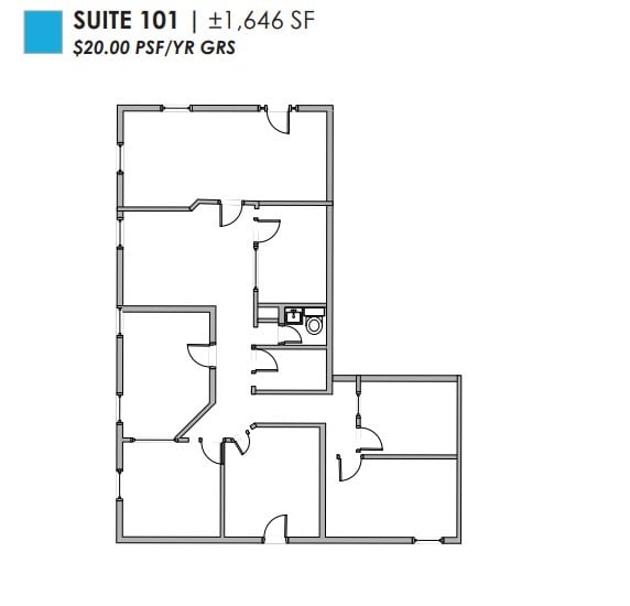 1250 E Baseline Rd, Tempe, AZ à vendre Plan d’étage– Image 1 sur 1