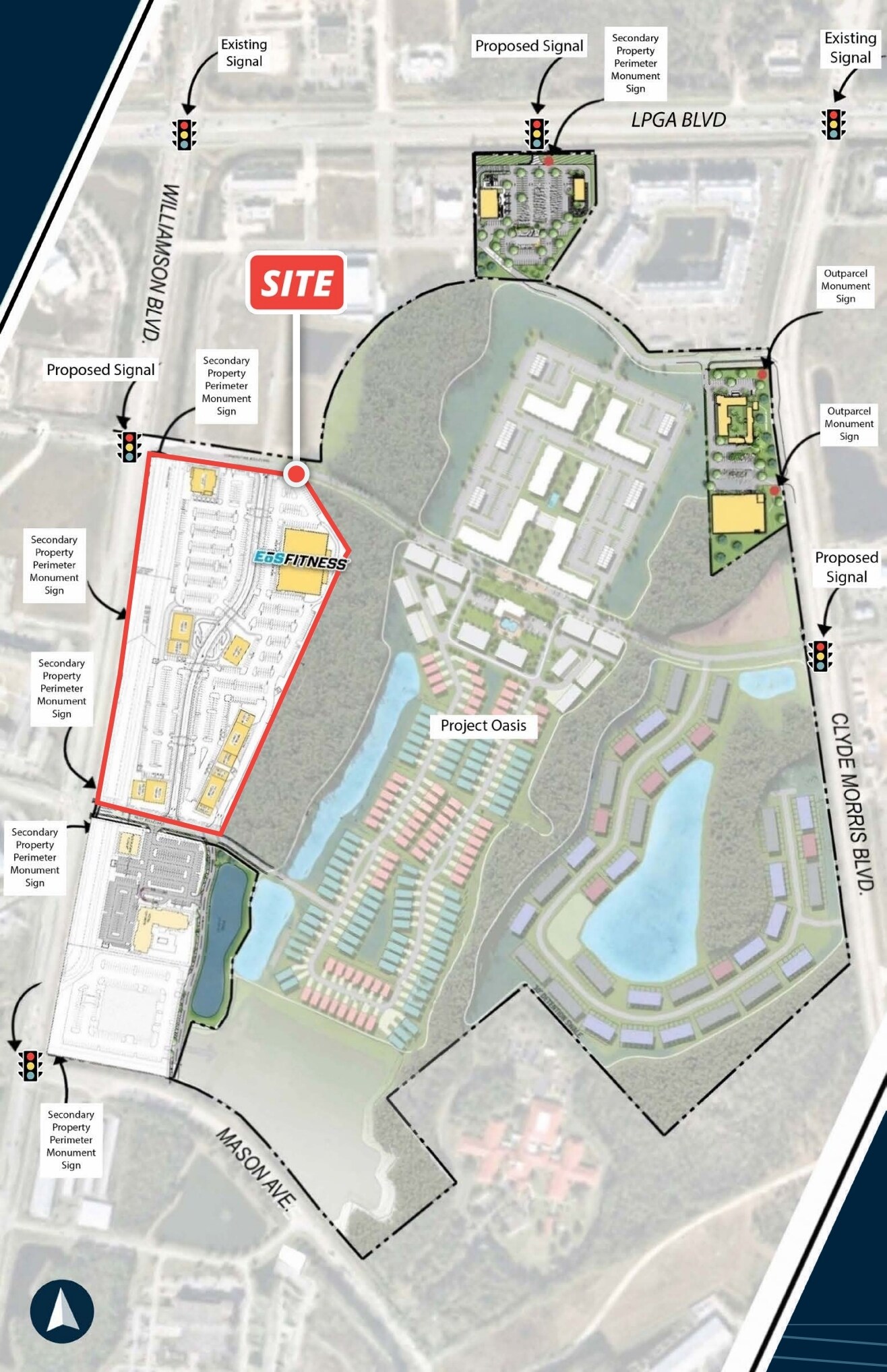 SEQ of LPGA & Williamson, Daytona Beach, FL à louer Plan de site– Image 1 sur 3