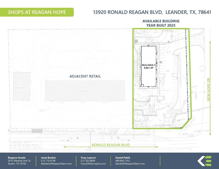 13920 Ronald W Reagan Blvd, Leander, TX à louer - Plan de site – Image 2 sur 6