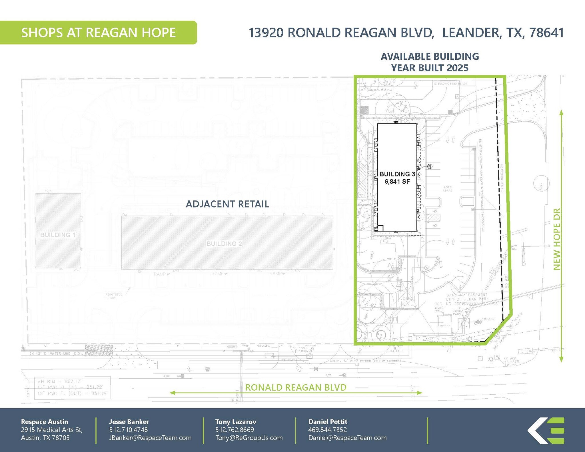 13920 Ronald W Reagan Blvd, Leander, TX à louer Plan de site– Image 1 sur 4