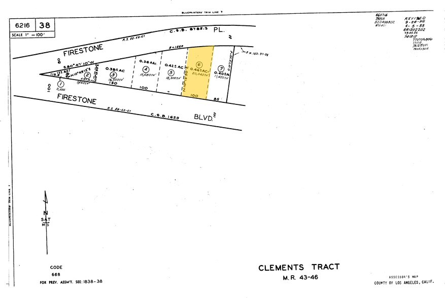 5120 Firestone Pl, South Gate, CA à vendre - Plan cadastral – Image 2 sur 2