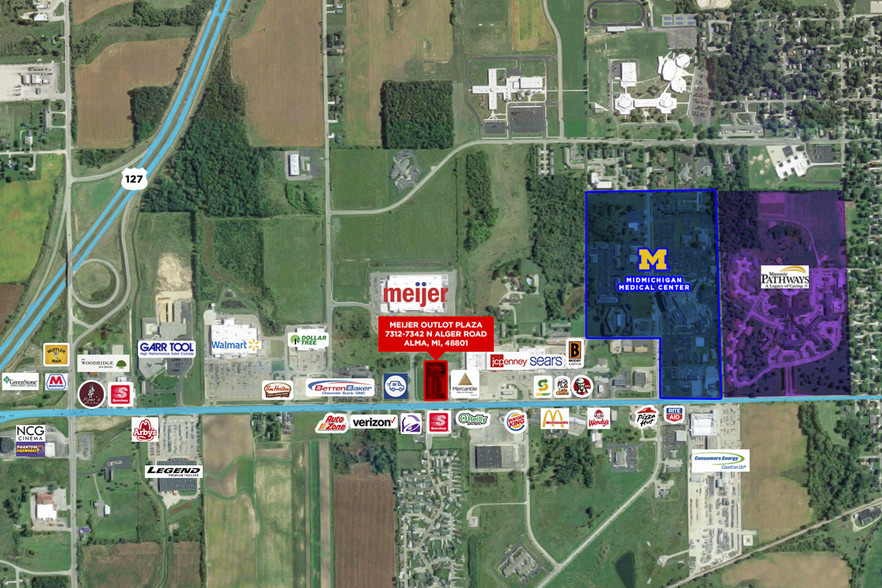 7312-7320 N Alger Rd, Alma, MI à louer - Photo de l’immeuble – Image 2 sur 20