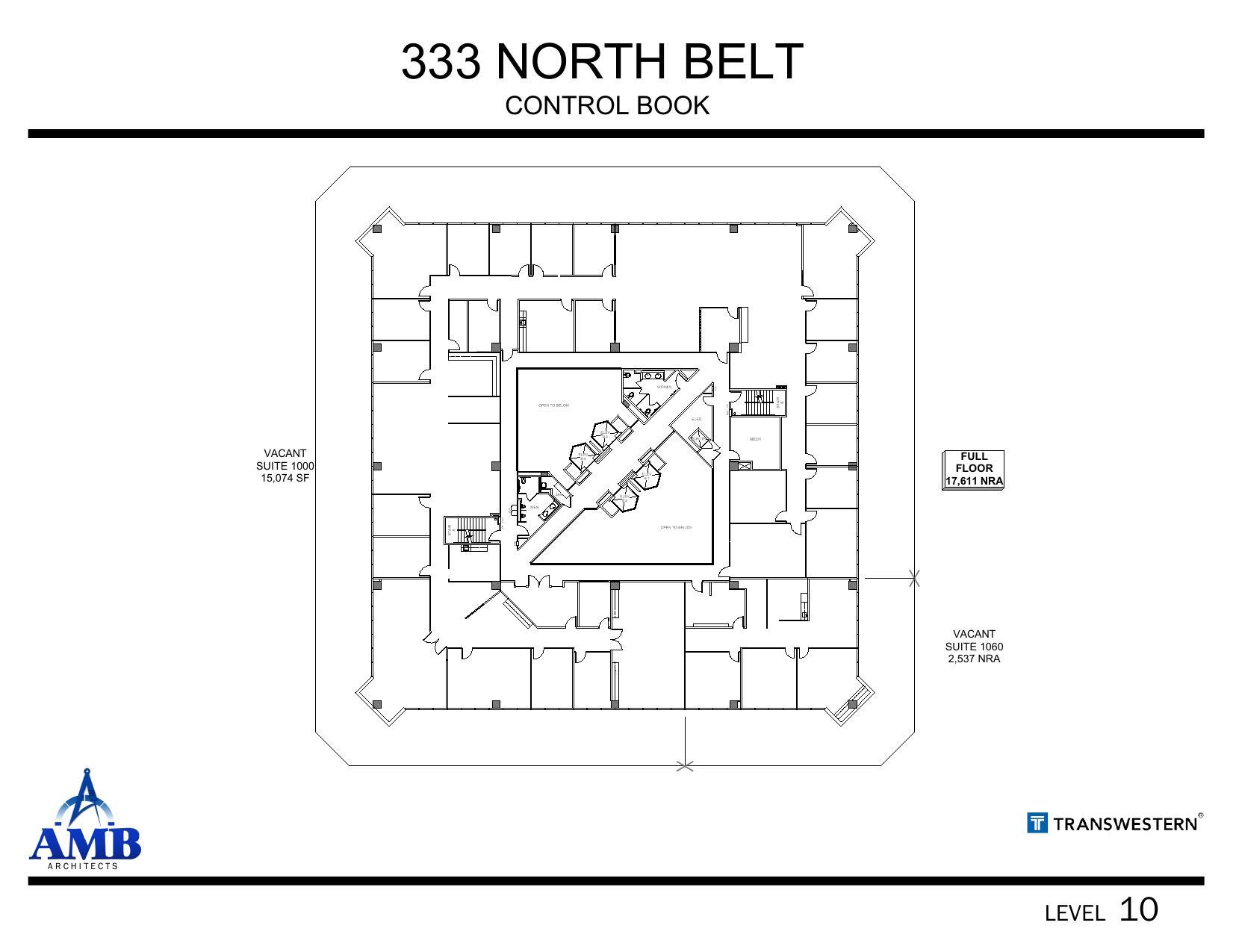 333 N Sam Houston Pky E, Houston, TX à louer Plan d’étage– Image 1 sur 1