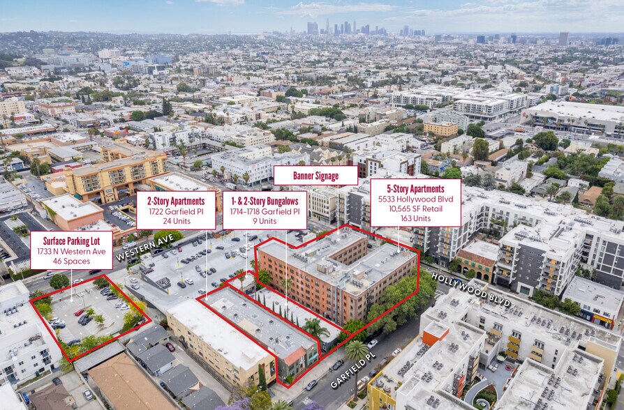 5529-5533 Hollywood Blvd, Los Angeles, CA à vendre - Aérien – Image 2 sur 16
