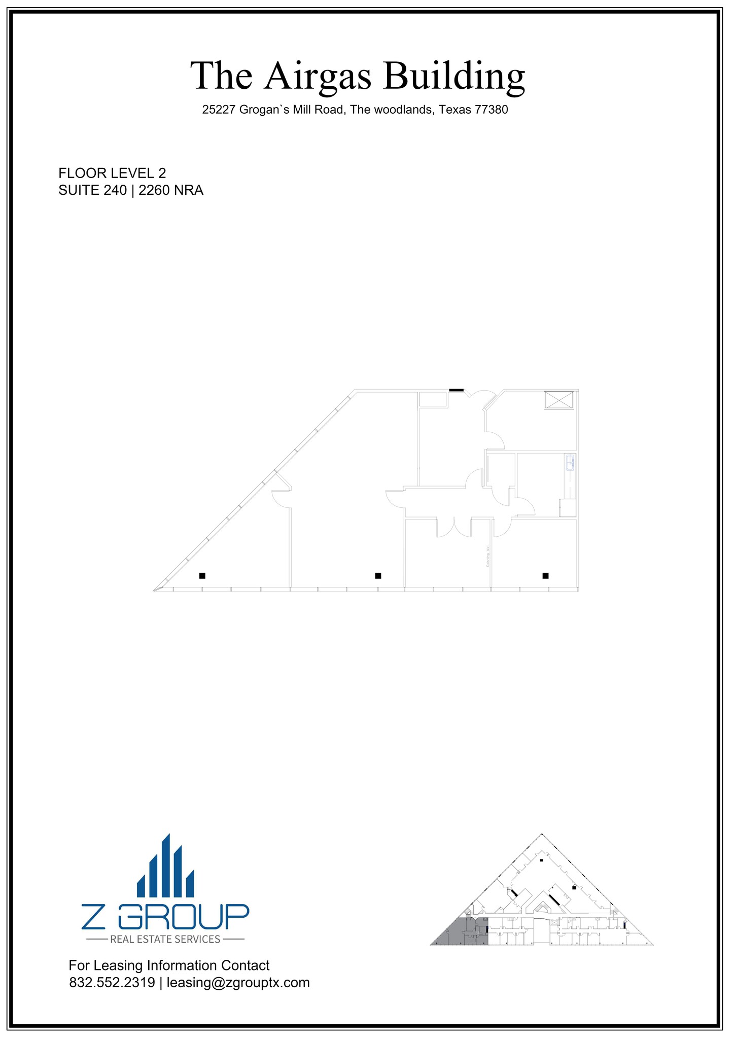 25227 Grogans Mill Rd, The Woodlands, TX à louer Plan de site– Image 1 sur 1