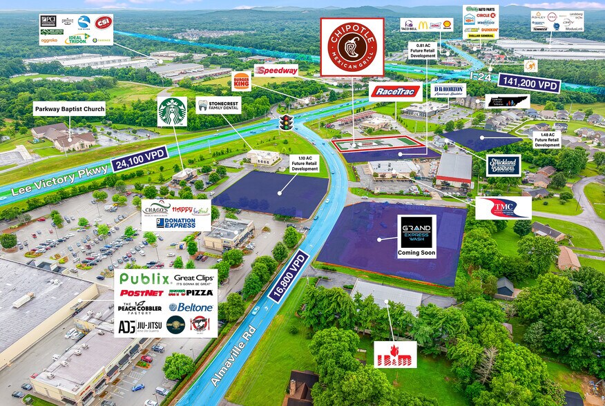 800 Seven Oaks Blvd, Smyrna, TN à vendre - Aérien – Image 3 sur 4