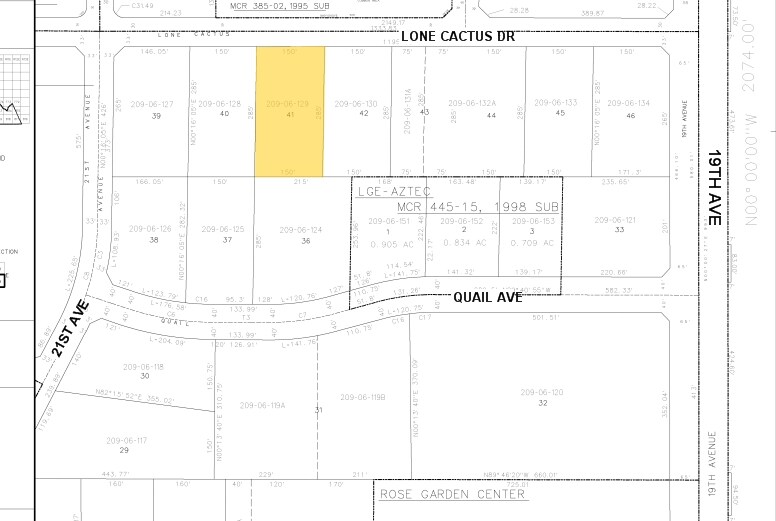 2019 W Lone Cactus Dr, Phoenix, AZ à louer - Plan cadastral – Image 2 sur 5
