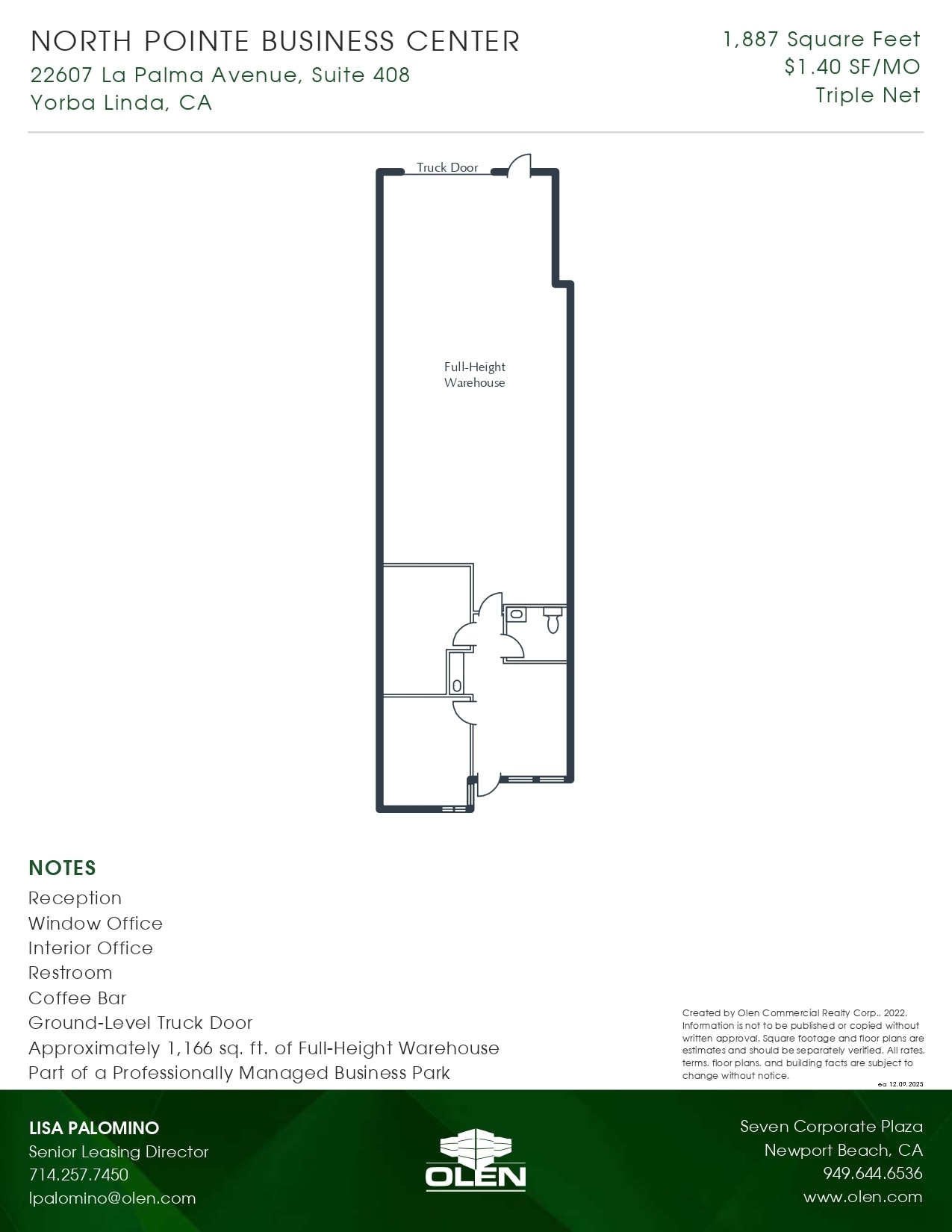 22607 La Palma Ave, Yorba Linda, CA à louer Plan d’étage– Image 1 sur 1