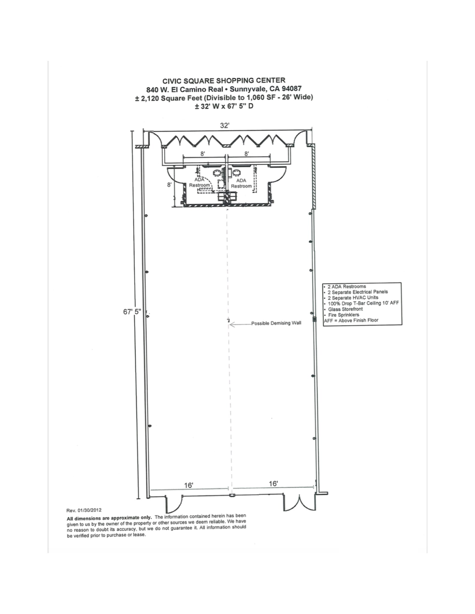 802-844 W El Camino Real, Sunnyvale, CA à louer Plan de site– Image 1 sur 1