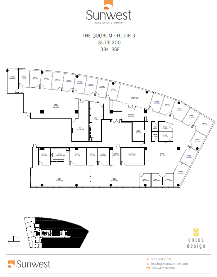 14850 Quorum Dr, Dallas, TX à louer Plan d’étage– Image 1 sur 2