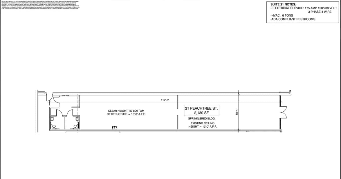 31 Peachtree St, Atlanta, GA à louer Plan d’étage– Image 1 sur 1