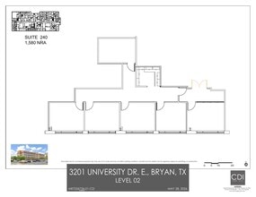 3201 University Dr E, Bryan, TX à louer Plan d’étage– Image 2 sur 12