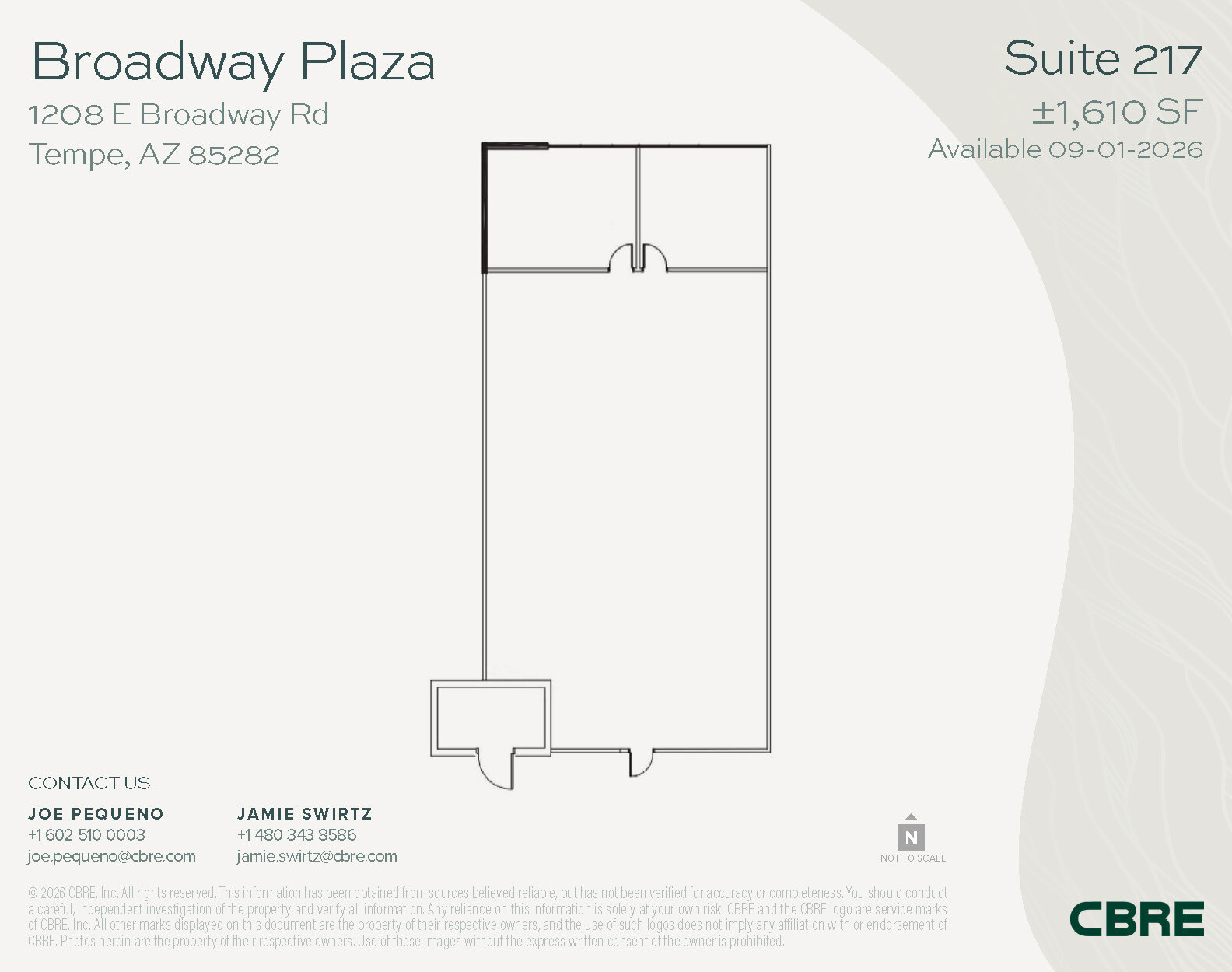 1232 E Broadway Rd, Tempe, AZ à louer Plan d’étage– Image 1 sur 1