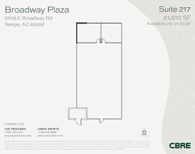 1232 E Broadway Rd, Tempe, AZ à louer Plan d’étage– Image 1 sur 1