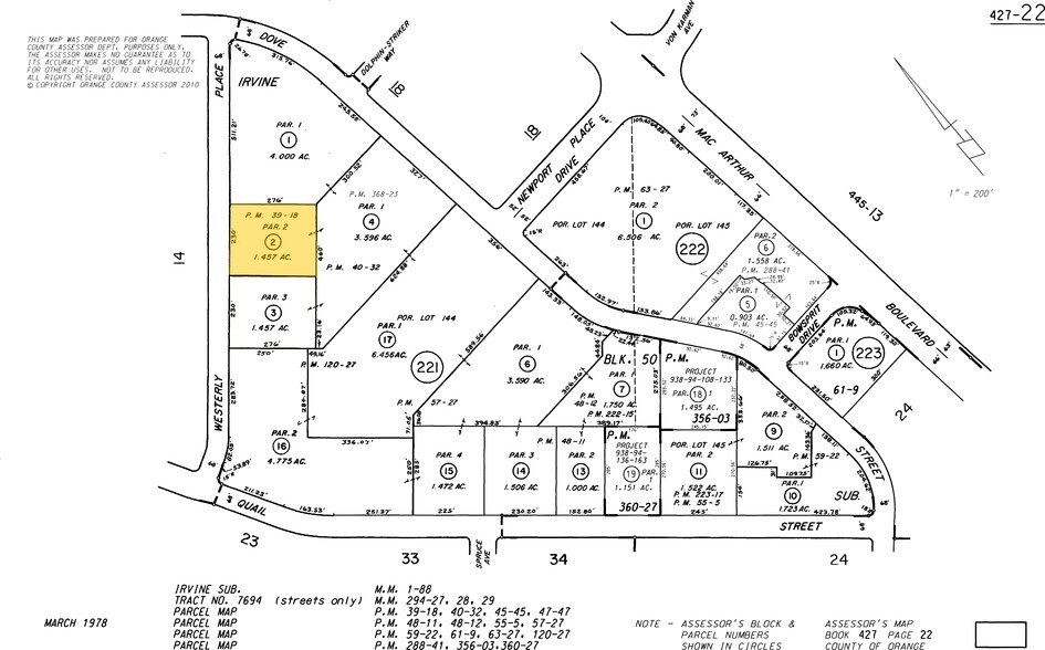 4000 Westerly Pl, Newport Beach, CA à louer - Plan cadastral – Image 2 sur 14