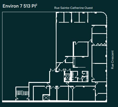 1370-1384 Rue Sainte-Catherine O, Montréal, QC à louer Plan d’étage– Image 1 sur 6