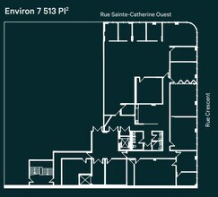 1370-1384 Rue Sainte-Catherine O, Montréal, QC à louer Plan d’étage– Image 1 sur 6