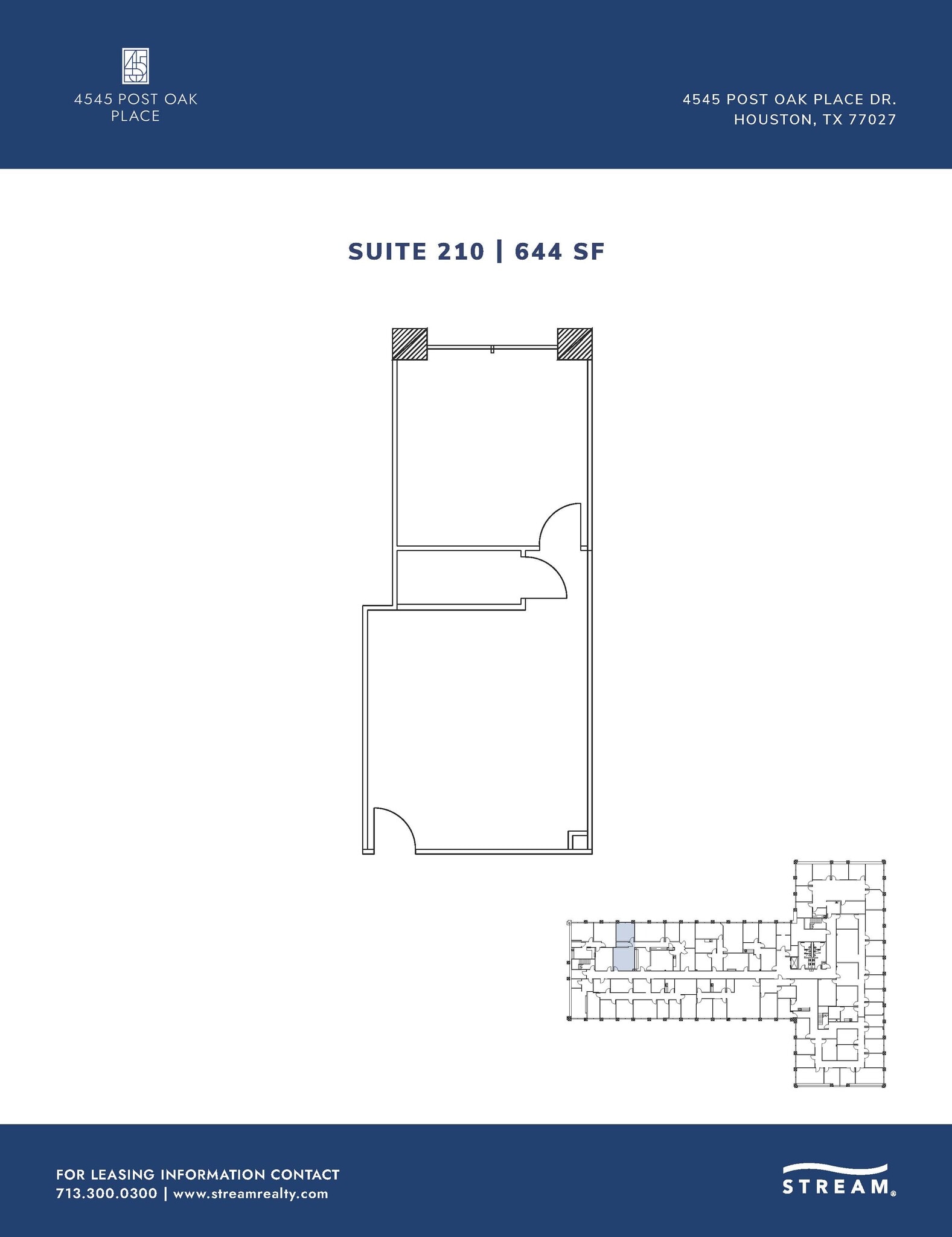 4545 Post Oak Pl, Houston, TX à louer Plan d’étage– Image 1 sur 1