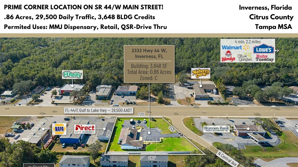 2332 Highway 44, Inverness, FL à vendre - Photo de l’immeuble – Image 1 sur 50