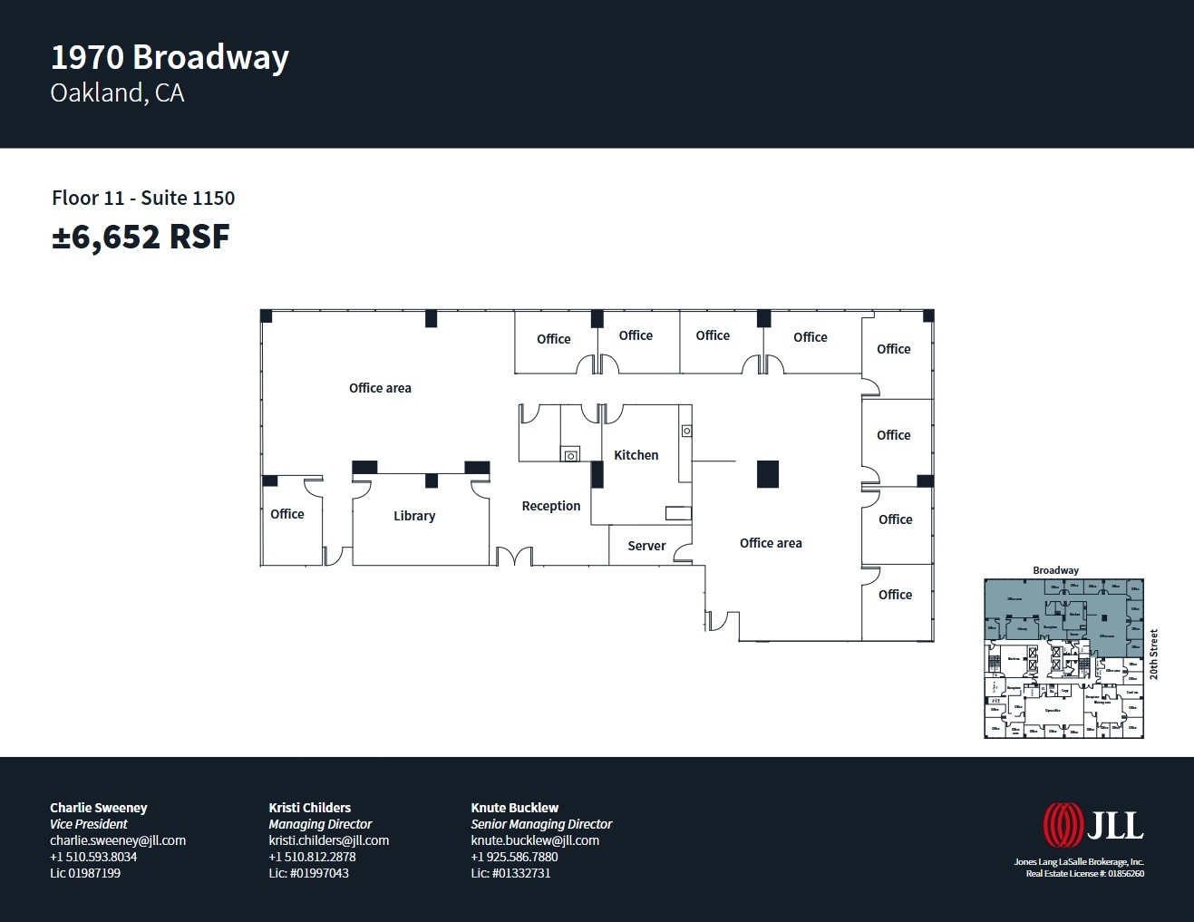 1970 Broadway, Oakland, CA à louer Plan d’étage– Image 1 sur 1