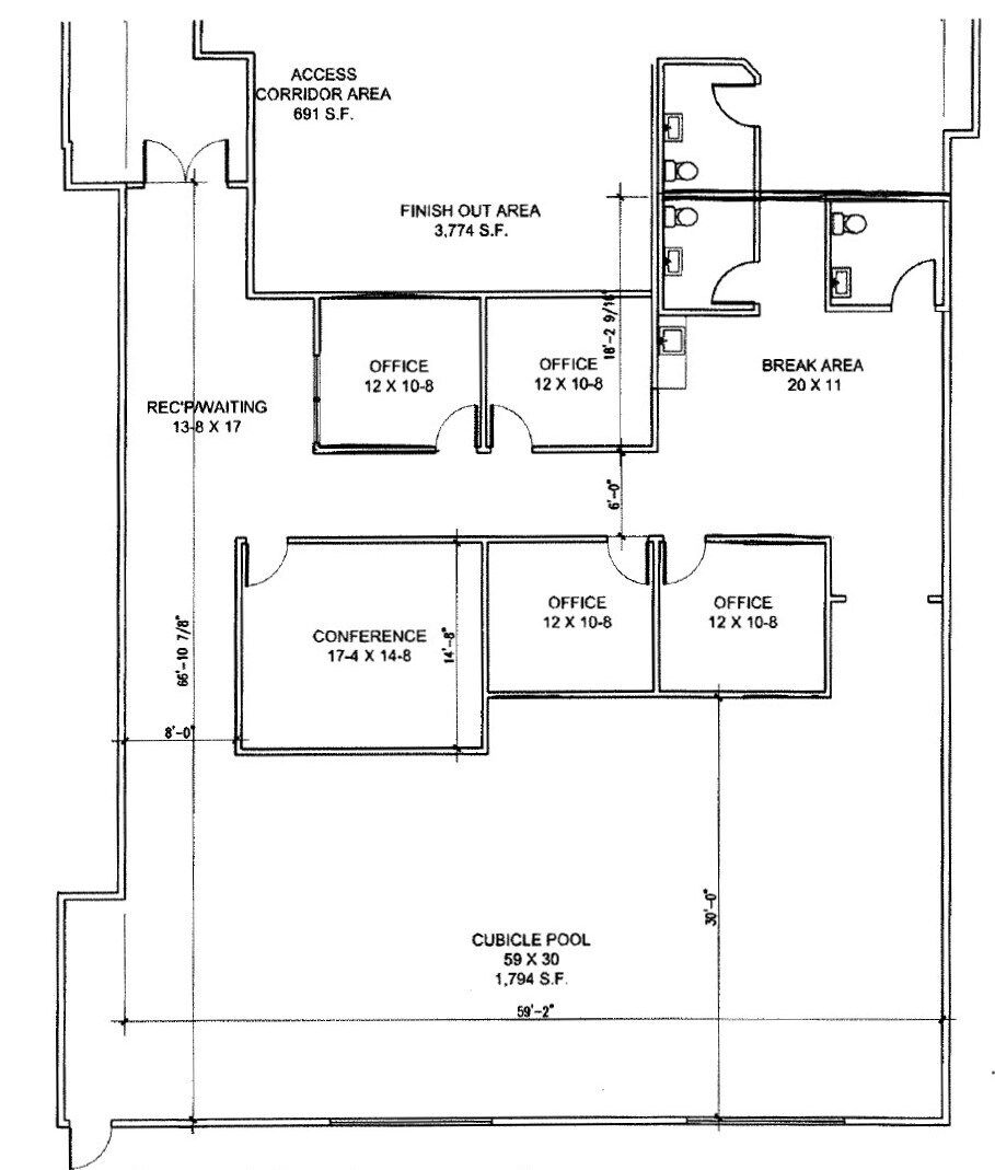 505 W University Ave, Georgetown, TX à louer Plan d’étage– Image 1 sur 2