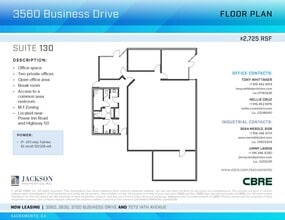3700 Business Dr, Sacramento, CA à louer Plan d’étage– Image 1 sur 1