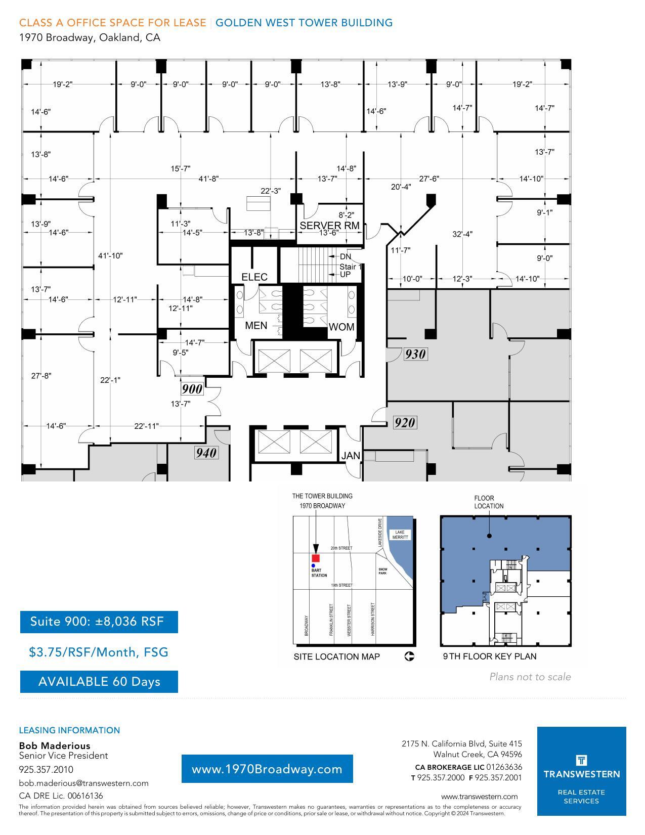 1970 Broadway, Oakland, CA à louer Plan d’étage– Image 1 sur 1