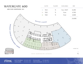600 New Hampshire Ave NW, Washington, DC à louer Plan d’étage– Image 1 sur 1