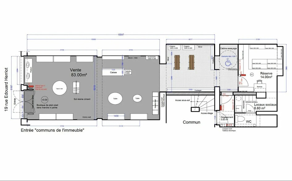 Local commercial dans Lyon à louer - Plan d’étage – Image 2 sur 5