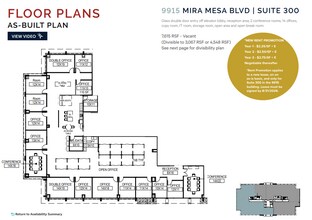 9915 mira mesa Blvd, San Diego, CA à louer Plan d’étage– Image 1 sur 2
