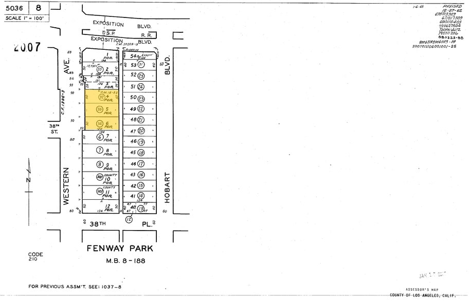 3790-3796 S Western Ave, Los Angeles, CA à louer - Plan cadastral – Image 2 sur 3