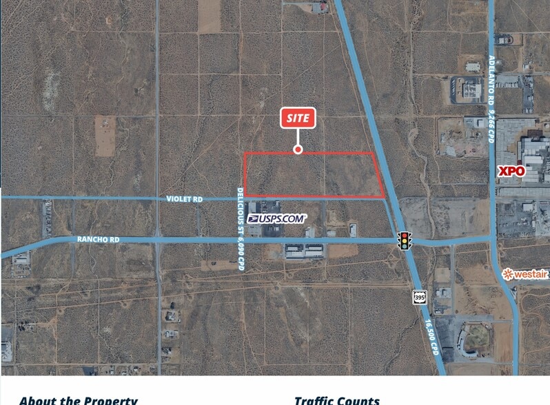 Hwy 395, Adelanto, CA à vendre - Aérien – Image 2 sur 4