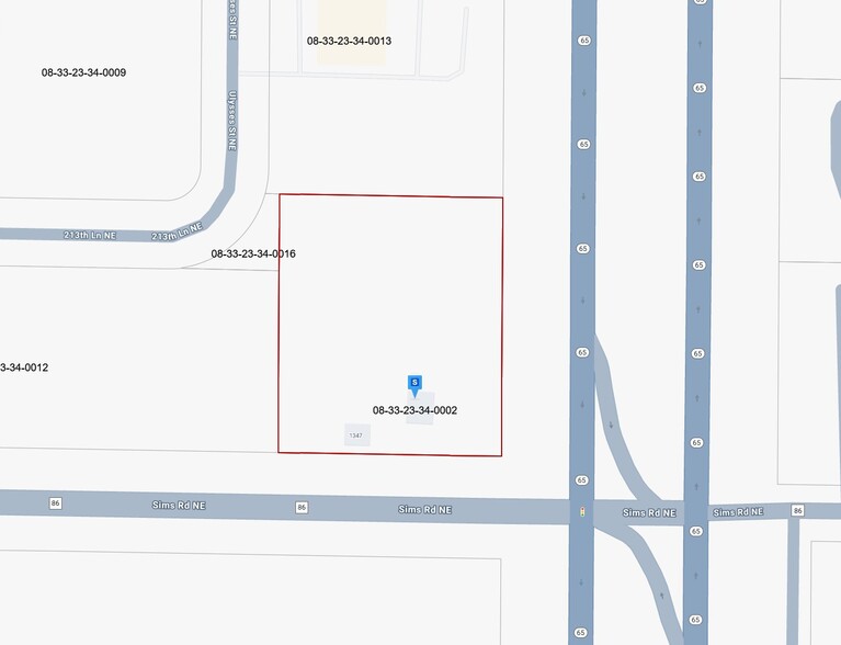 1347 Sims Rd NE, East Bethel, MN à vendre - Plan cadastral – Image 1 sur 1