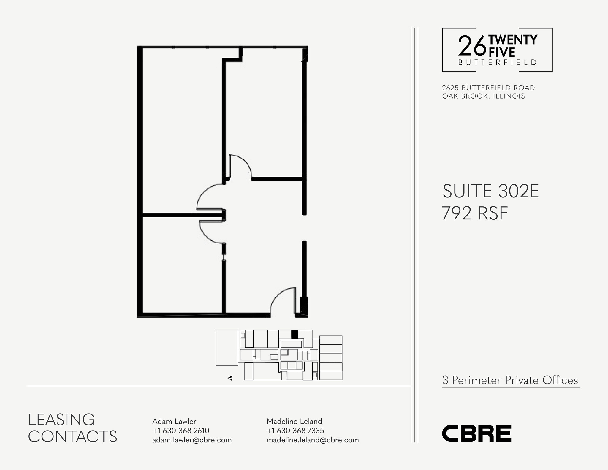 2625 Butterfield Rd, Oak Brook, IL à louer Plan d’étage– Image 1 sur 2