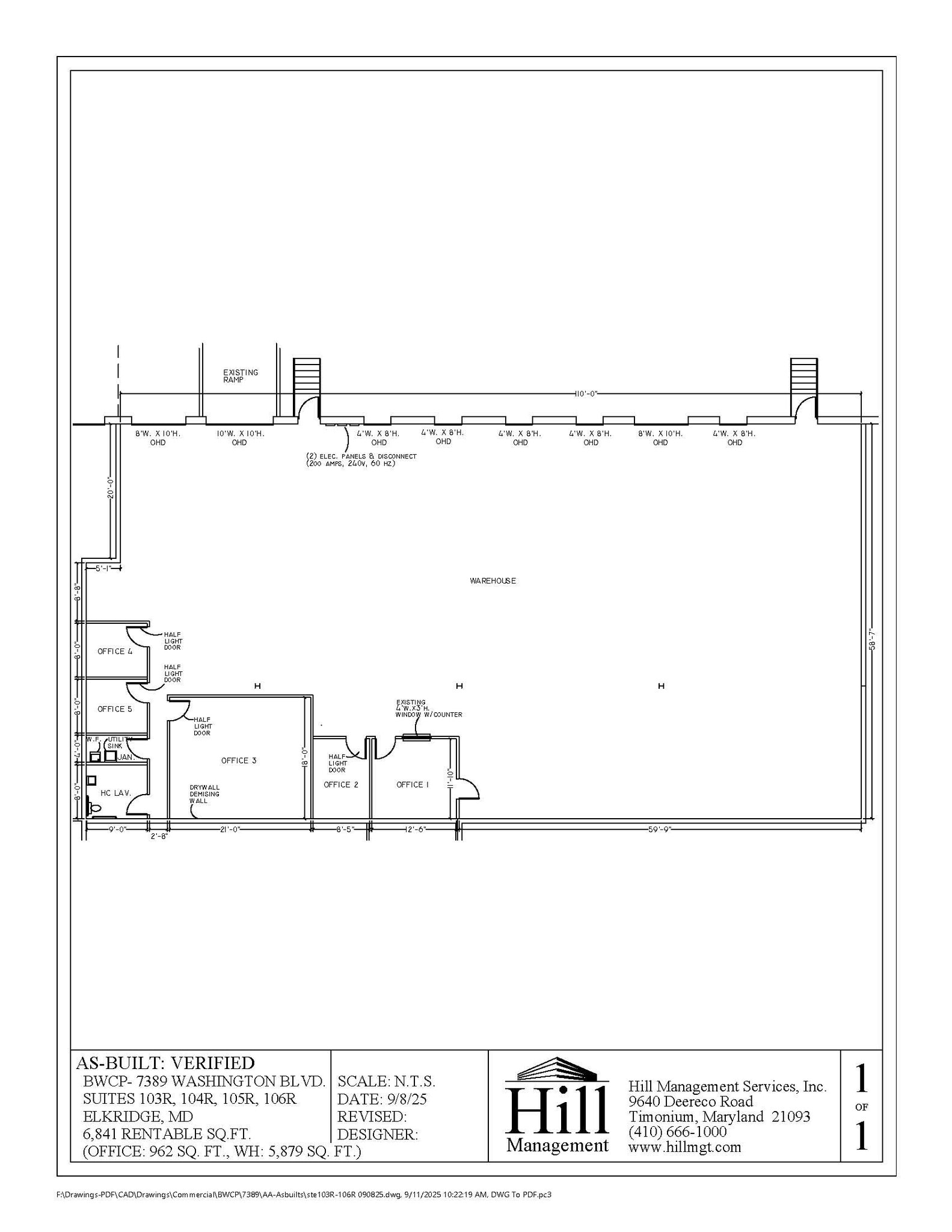 7389 Washington Blvd, Elkridge, MD à louer Plan d’étage– Image 1 sur 1
