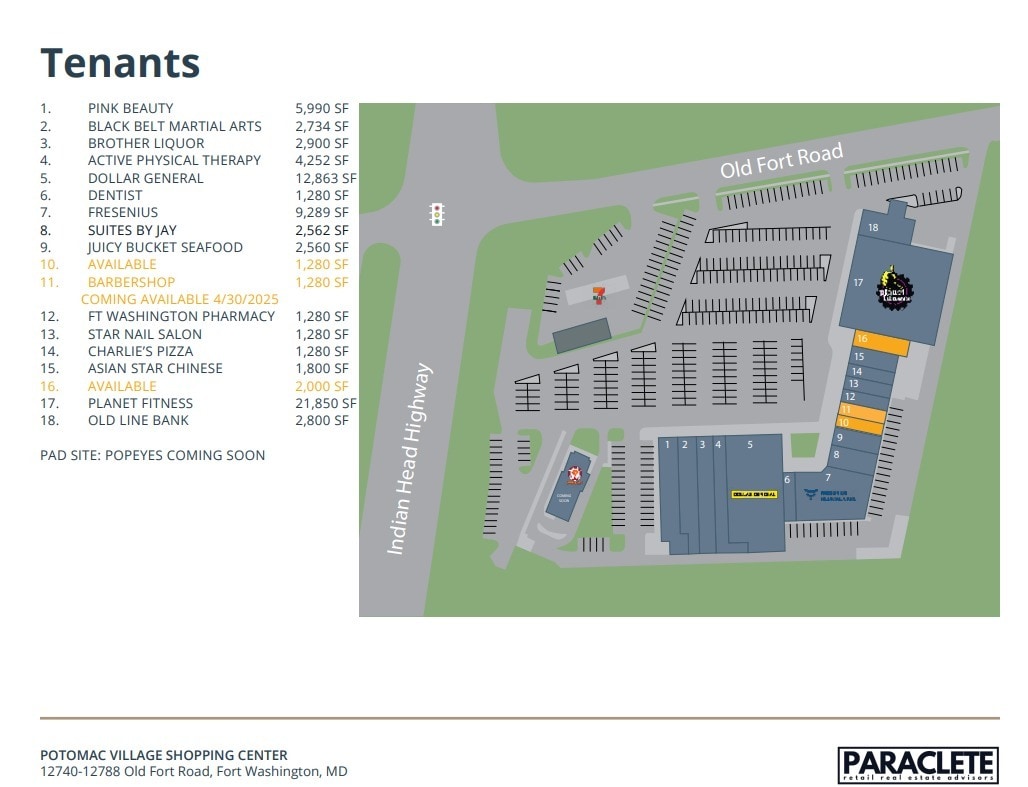 12740-12788 Old Fort Rd, Fort Washington, MD à louer Plan de site– Image 1 sur 1