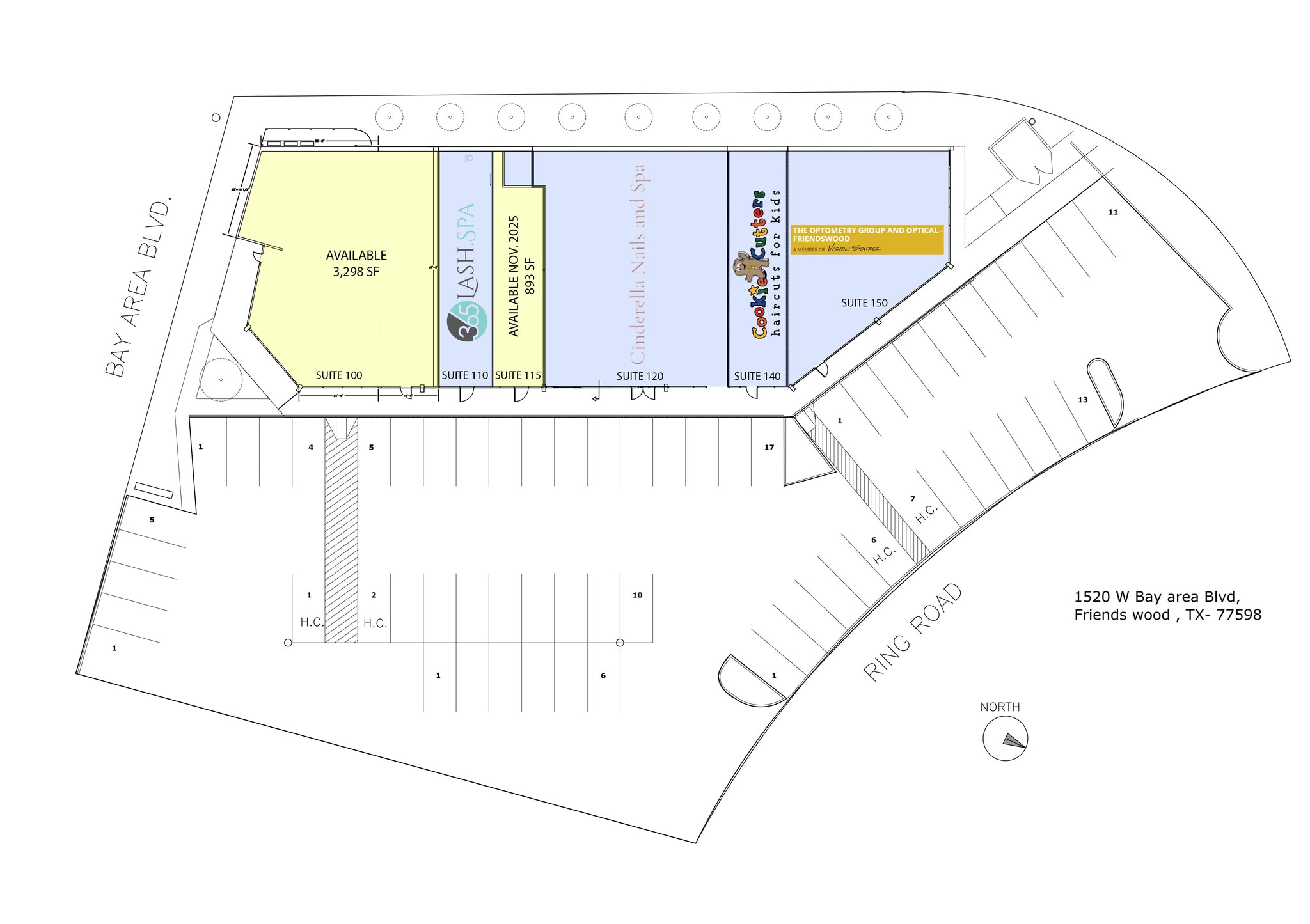 1520 W Bay Area Blvd, Friendswood, TX à louer Plan de site– Image 1 sur 1