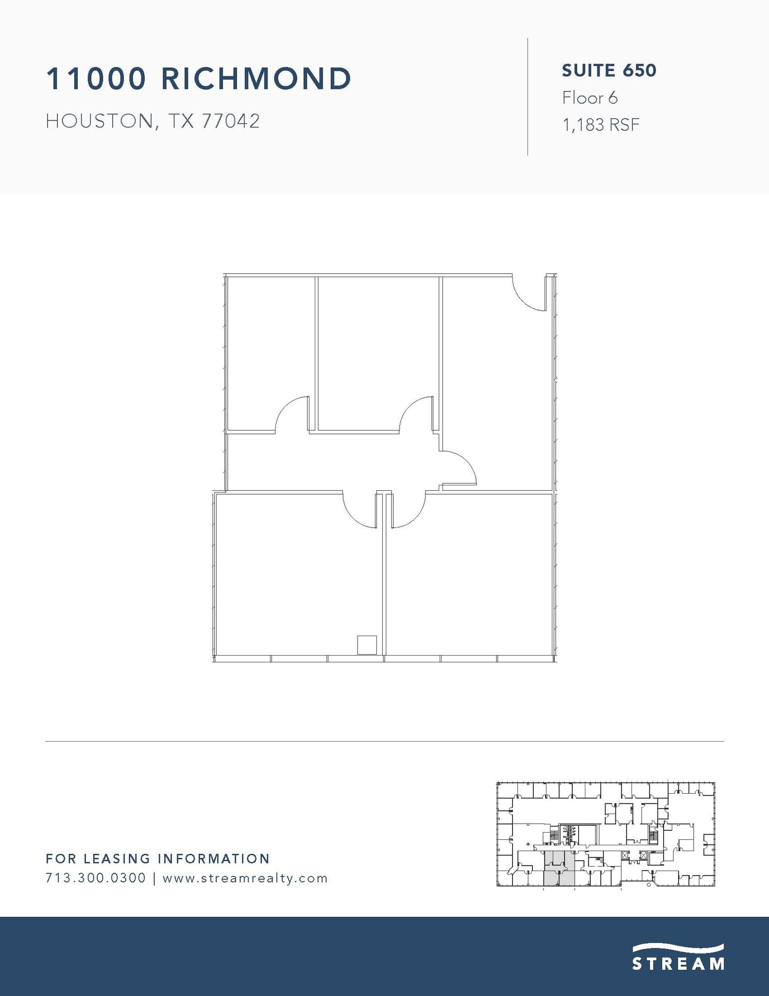 11000 Richmond Ave, Houston, TX à louer Plan d’étage– Image 1 sur 1