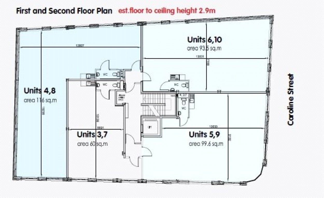 62 Caroline St, Birmingham, WMD B3 1UF - Lot 3-5-6 -  - Plan d’étage - Image 1 of 3