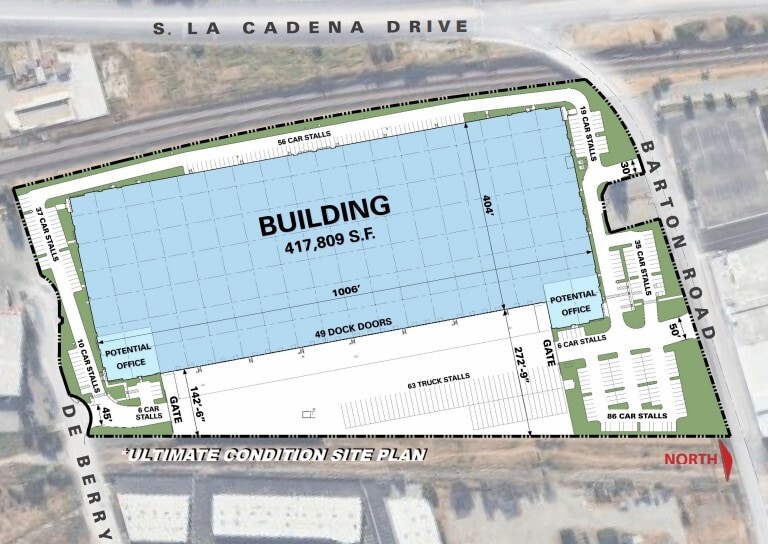 21661 Barton Rd, Colton, CA à louer - Plan de site – Image 2 sur 2