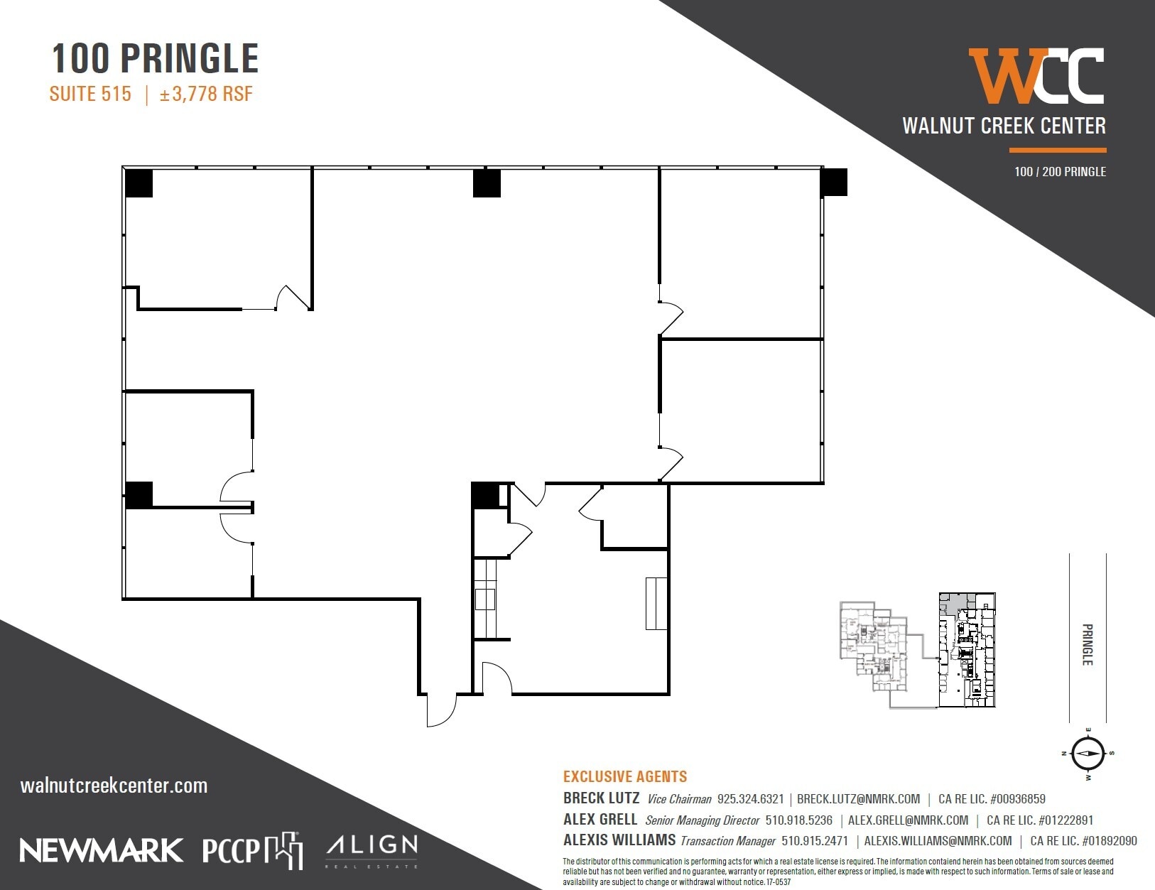 100 Pringle Ave, Walnut Creek, CA à louer Plan d’étage– Image 1 sur 1