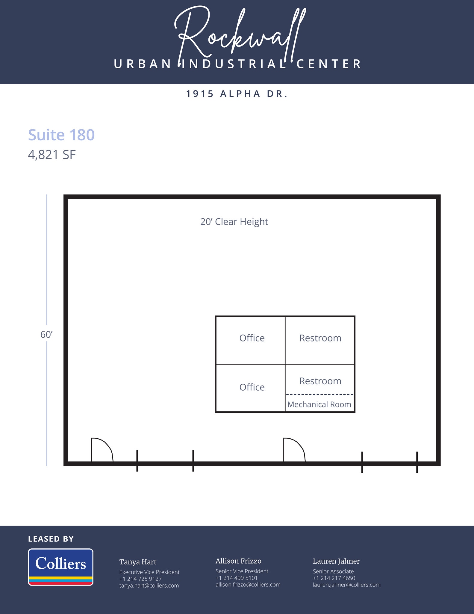 1905-1915 Alpha Dr, Rockwall, TX à louer Plan d’étage– Image 1 sur 1
