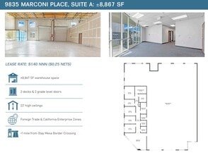 9835 Marconi Dr, San Diego, CA à louer Plan d’étage– Image 1 sur 1